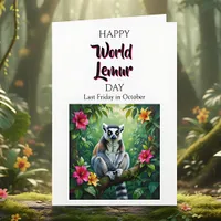 Happy World Lemurs Day | Last Friday in October Card