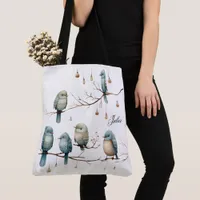 Rustic Woodland Love Birds Celebration Tote Bag