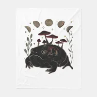 Academia Moon Witchy Goblincore Aesthetic Frog Cla Fleece Blanket
