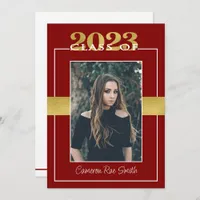 Class of 2023 Maroon & Gold Graduation Party Invitation