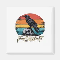 Crow, Retro F-Caw-F Bird Crow Funny Crow Bird Cawi Magnet