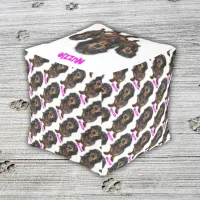 Personalized Female Pet Name in Pink | Dog  Pouf