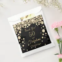 50 fabulous black gold thank you birthday favor bag