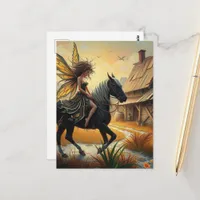 Fairy on Horseback Postcard