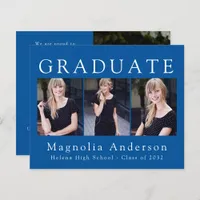 BUDGET Minimalist Graduate Four Photo Announcement