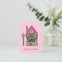 We've moved change of address whimsical lettering  enclosure card