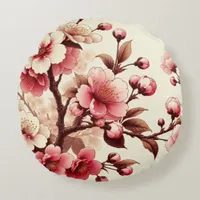 Cherry Blossom Round Pillow