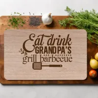 Eat Drink Grandpa's Grill Barbecue Cutting Board