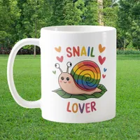 snail lover bright colorful snails cute coffee mug