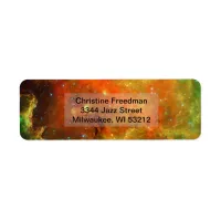 North America Nebula Orange, ZGOS Return Address Label