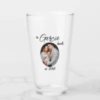 Elegant Script Family Name Established Date Glass