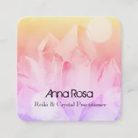 *~* New Age Reiki Master Crystal Healer Yoga Square Business Card