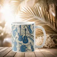 Sheet Music and Instruments Blue/Ivory ID481 Coffee Mug