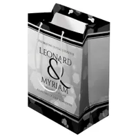 Elegant 70th Platinum Wedding Anniversary Medium Gift Bag