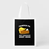 Funny Shirt Trumpkin Pie Make Thanksgiving Great A Grocery Bag
