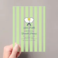 Let’s Pickle Preppy Pickleball Birthday Party Acrylic Invitations