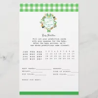 A Little Lucky Charm Baby Prediction Game card Flyer