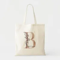 Monogram Initial Modern Letter B Boho Personalized Tote Bag