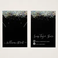 Holographic Glitter Earrings Necklace Display Card