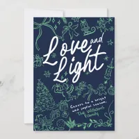 Love and Light Christmas and Holiday Card 