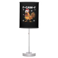 Funny F-Caw-F Christmas Chicken Classic Table Lamp