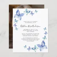 BUDGET Butterfly Celebration of Life Invitation