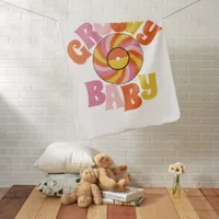 Cozy Retro Swirl Baby Blanket