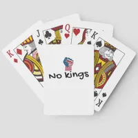 No Kings In America Classic Minimal Clean Poker Cards