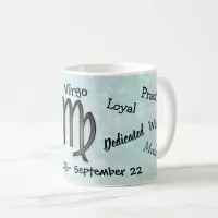 Horoscope Virgo Sign Traits Black and White Coffee Mug