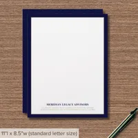 Sophisticated Blue and Gold Business Letterhead