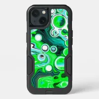 Lime Green and Blue Marble like Swirls  Case