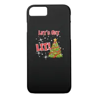 Let's Get Lit, Fun Idiom, Christmas Lights, Christ iPhone 8/7 Case