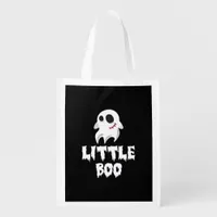 Little Boo In Halloween Cool Graphic Grocery Bag