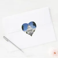 Capitol Majesty: Sacramento's Timeless Icon Heart Sticker