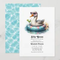 Silly Goose Getting Loose Pool Party Bachelorette Invitation