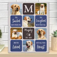 Pet Loss Dog Memorial Custom Stylish Modern Photo  Plaque