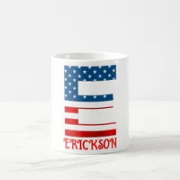 4th Of July Monogram Personalized Coffee Mug