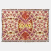 Trust on Love Geometric Art Woven Throw Blanket