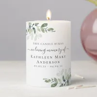 This Candle Burns Eucalyptus Memorial Tribute
