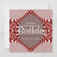 Tribalitic Sweet Birthday Invitation