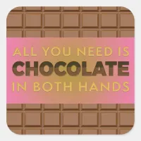 All You Need is Chocolate in Both Hands, sticker