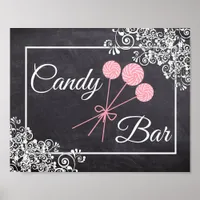 Chalkboard Look  Wedding Candy Bar Poster