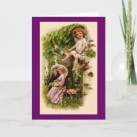 Cupid & Couple Vintage Valentine's Card