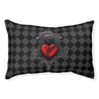 Red Goth Heart Small Dog Bed