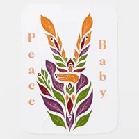 Cool Peace Sign Baby Blanket