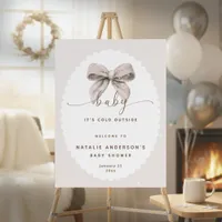 It's Cold Outside Coquette Baby Shower Welcome Foam Board