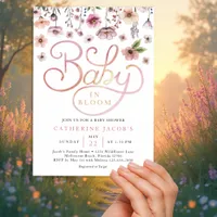 Baby in Bloom Wildflower Baby Shower Invitation –