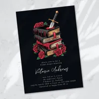 Dark Romance Romantacy Bookish Bridal Shower Invitation