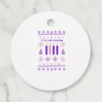 Tis The Season Sweater Christmas Xmas Catholic Favor Tags