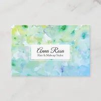 *~* Popular Flower Turquoise Green Chic Beauty Business Card